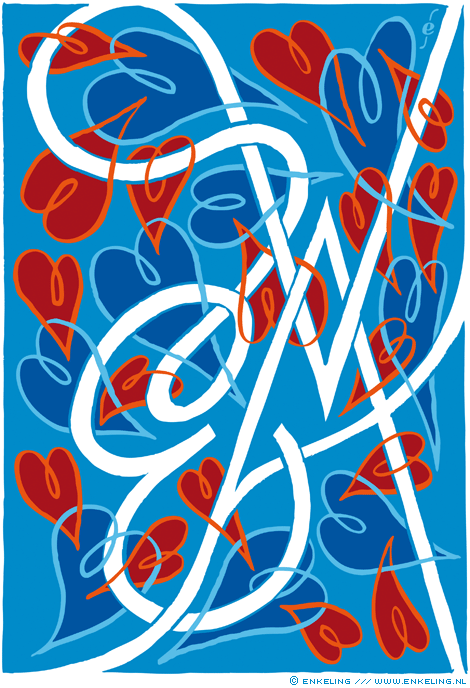 Svea Veenstra, de liefste, typography, hearts, lettering, hand drawn, Enkeling, 2017